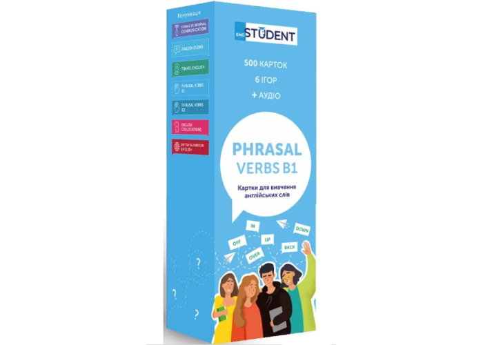 Картки для вивчення англійської мови English Student Phrasal Verbs B1 (укр.)
