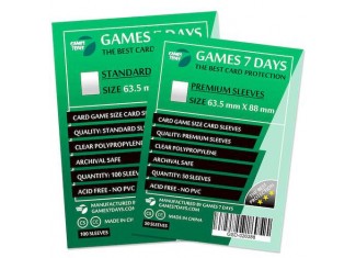 Набор протекторов для карт Games7Days (63,5 х 88 мм, Card Game, 50 шт.) (PREMIUM) - 7 шт.