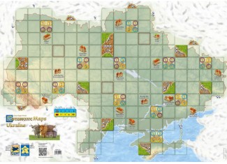 Карта України до гри Каркасон 3.0. Річка і Абат (Carcassonne Maps: Ukraine) (укр.)