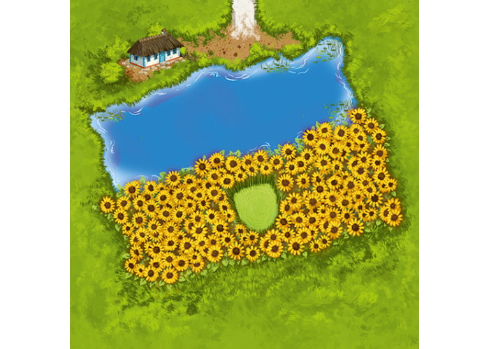 Украинская плитка к игре Каркассон 3.0. Река и Аббат (Carcassonne: Ukraine Promo Tile) (укр.)