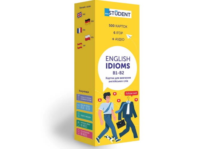 Картки для вивчення англійської мови English Student Idioms B1-B2 (укр.)