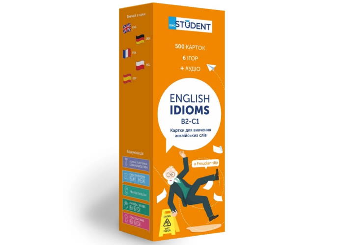 Картки для вивчення англійської мови English Student Idioms B2-С1 (укр.)