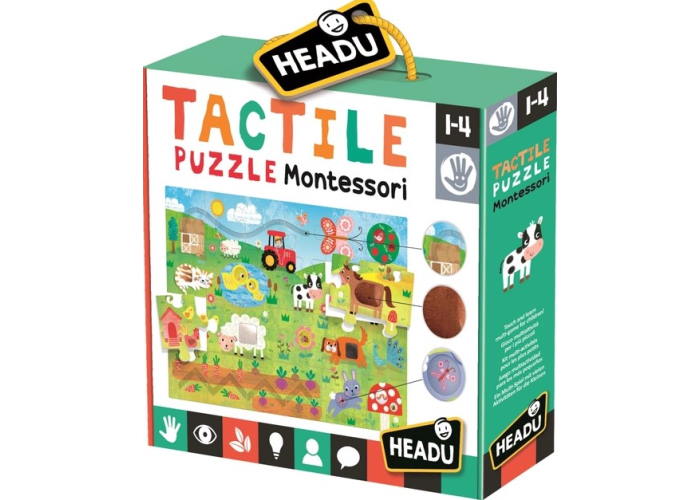Тактильный пазл Монтессори. Ферма (Montessori. Tactile Puzzle: Farm)