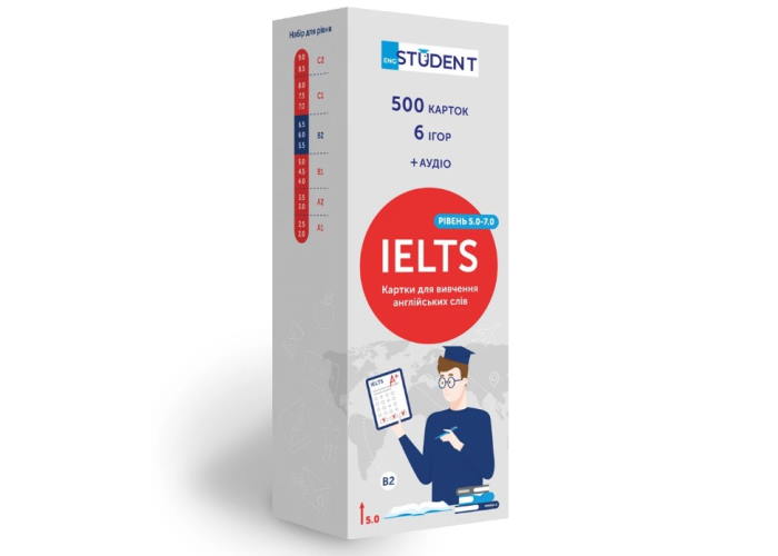 Картки для вивчення англійської мови English Student IELTS рівень 5.0-7.0 (укр.)