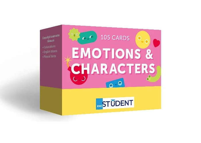Картки для вивчення англійської мови English Student Emotions & Characters (укр.)