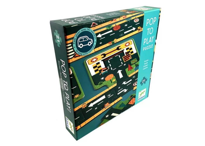 Пазл Автотраcса, 21 эл. (гигант) (Pop to Play Puzzle: Roads)