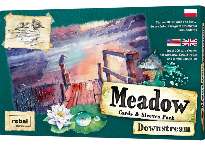 Набор из 3 промо карт и протекторов для дополнения Левада. По течению (Meadow: Downstream) (Meadow: Downstream - Cards & Sleeves Pack) (англ.)