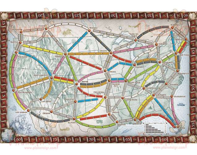 Поле игры Билет на поезд. Америка (Ticket to Ride: USA)