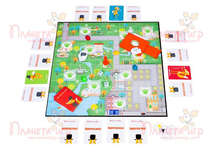 Настольная игра Коварный Лис. Дело о пропавшем пирог: игровые пренадлежности