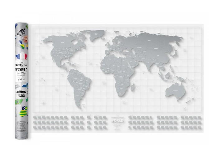 Скретч карта мира Travel Map AIR Flags (англ.)