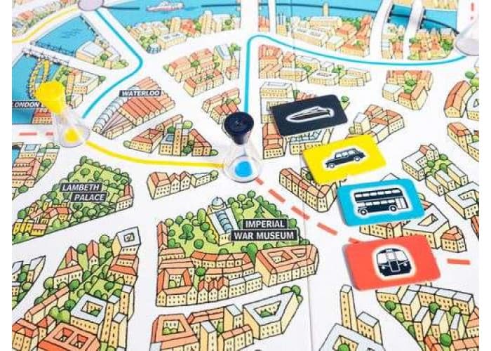 Игровое поле настольной игры Скотланд Ярд Юниор (Scotland Yard Junior) (англ.)
