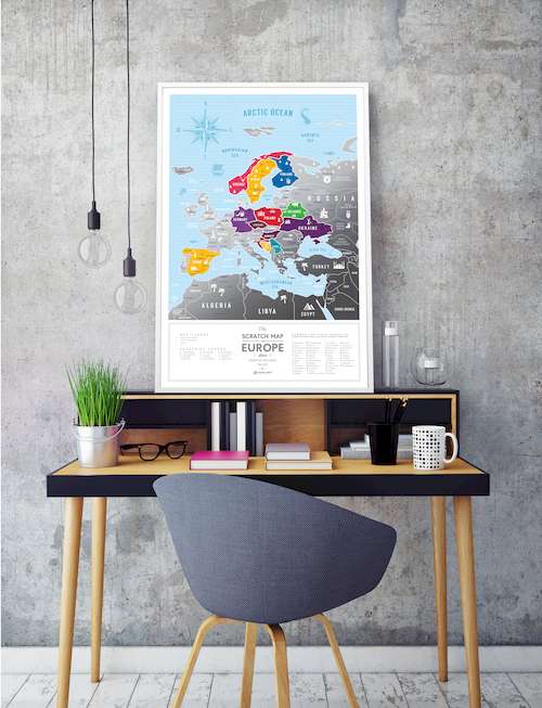 Скретч карта мира Travel Map™ Silver Europe
