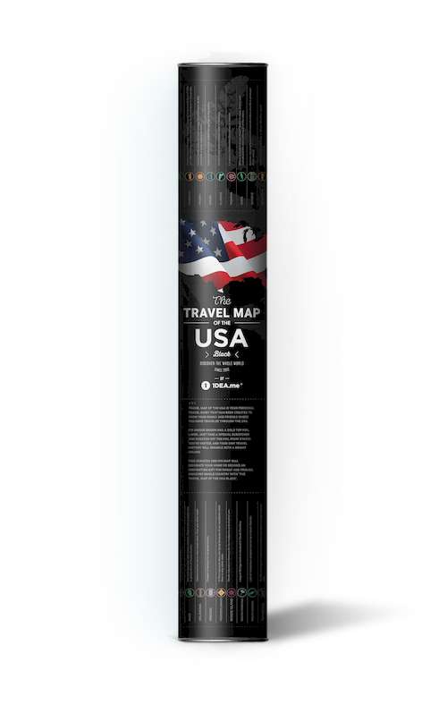 Скретч карта світу Travel Map USA Black