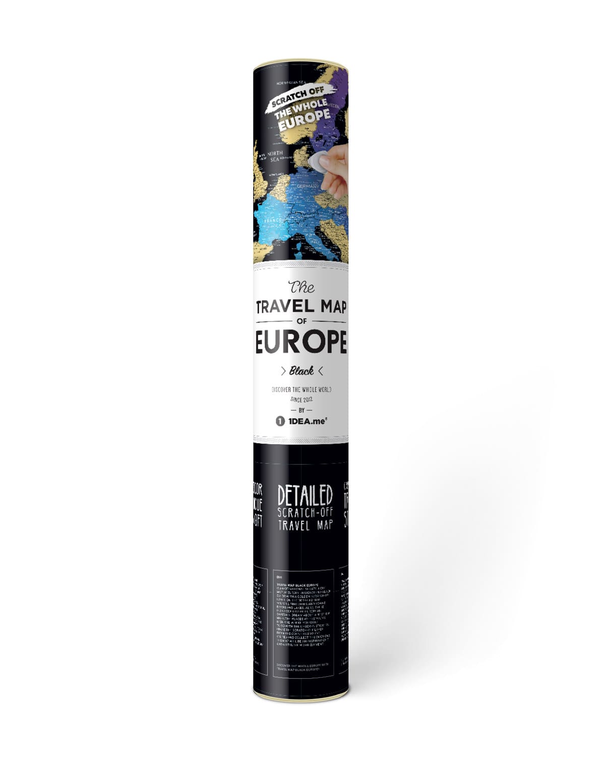 Скретч карта мира Travel Map™ Black Europe