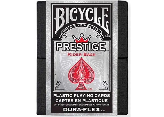 Карты игральные Bicycle Prestige 100% Plastic Dura-Flex (red)
