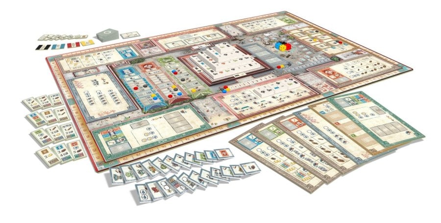 Игровой процесс настольной игры Теотиуакан. Город богов