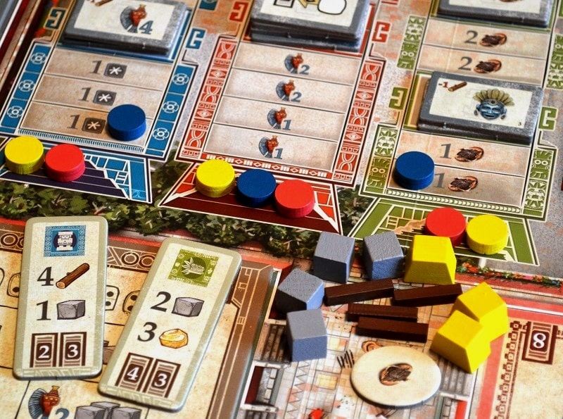 Компоненты игры Теотиуакан. Город богов