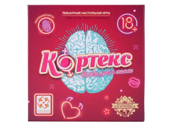 Коробка настільної гри Кортекс 18+