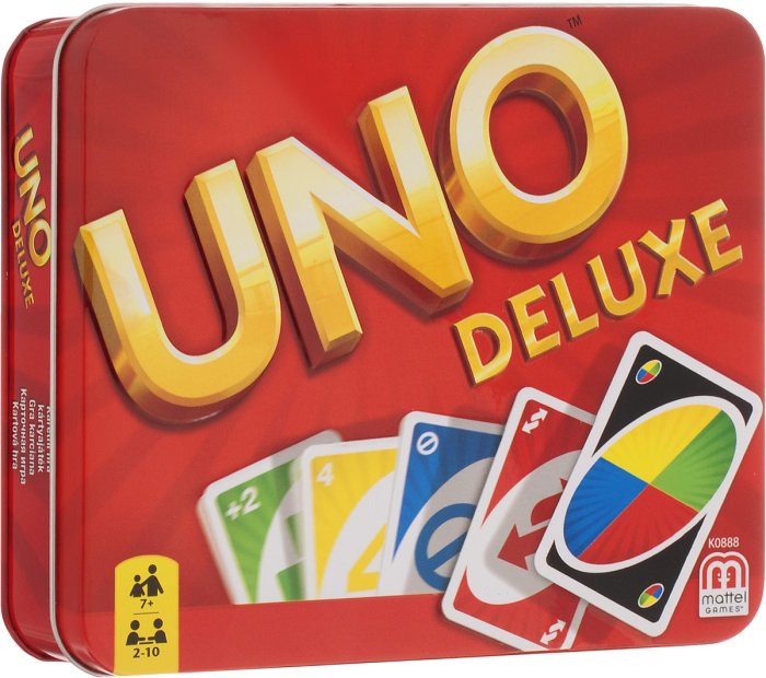 Коробка настільної гри Уно Делюкс (UNO Deluxe)