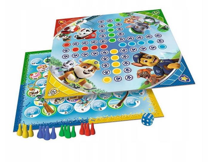 Компоненты игры Лудо 2 в 1. Щенячий патруль