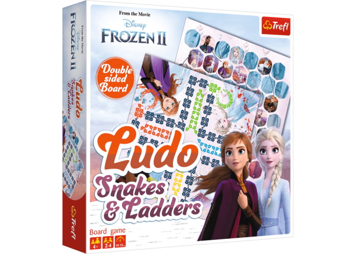 Коробка настольной игры Лудо 2 в 1. Холодное сердце 2