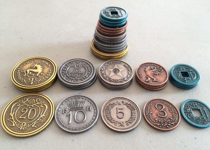 Коса: металеві монети (Серп: металлические монеты, Scythe: Metal Coins)