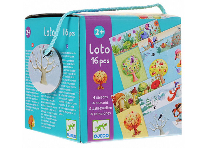 Коробка настольной игры Детское лото. 4 сезона