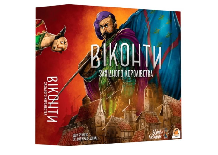 Коробка настольной игры Віконти Західного Королівства