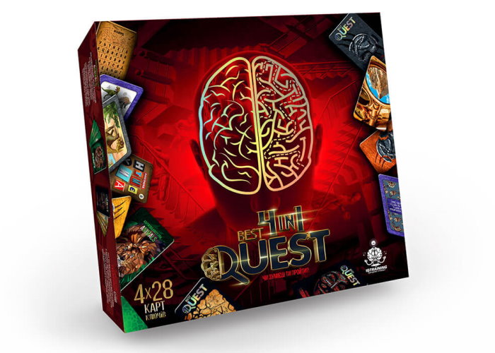 Коробка з настільною грою Best Quest 4 in 1 (укр.)