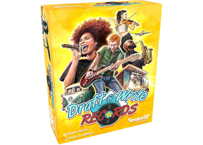 Коробка настільної гри Draft & Write Records (укр.)