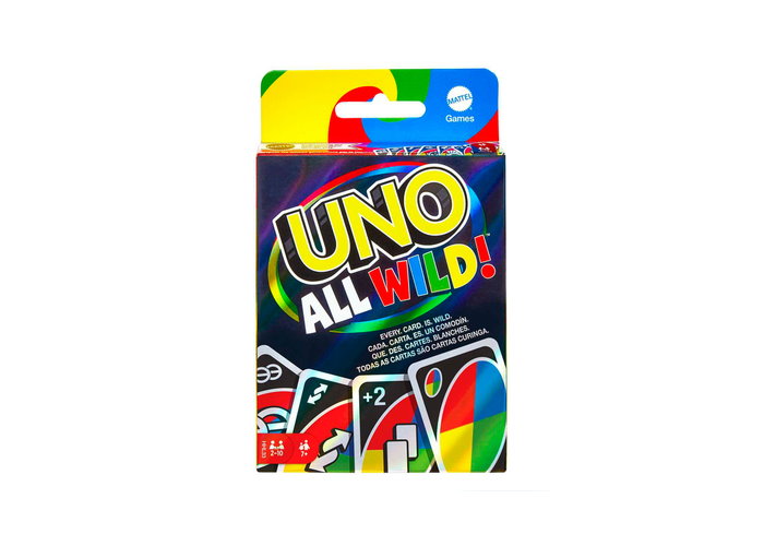 Коробка настільної гри Уно Усі Шалені (UNO All Wild)