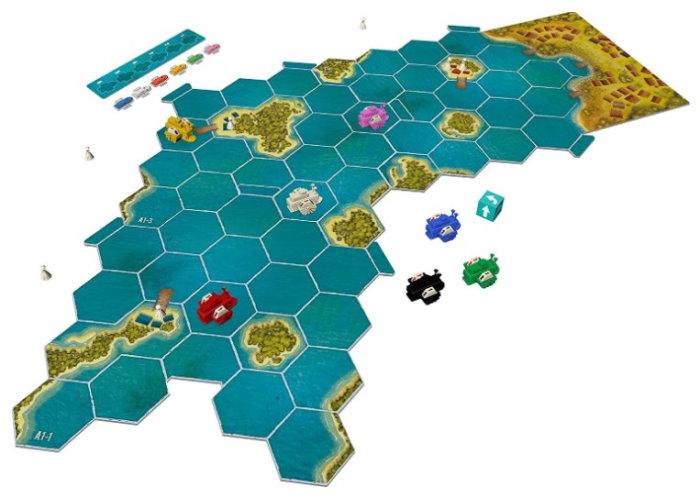 Игровой процесс настольной игры Королева Миссисипи (Mississippi Queen) (англ.) 