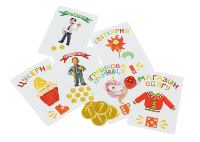Компоненты настольной игры Коммерсант юниор