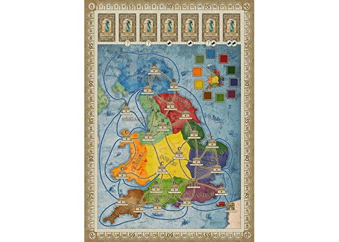 Ігрове поле настільної гри Конкордія: Британія та Німеччина (Concordia: Britannia/Germania) (англ.)