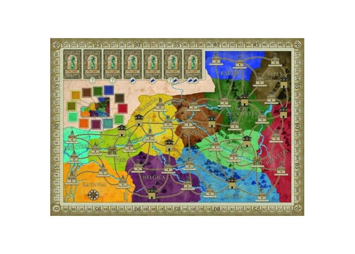 Ігрове поле настільної гри Конкордія: Британія та Німеччина (Concordia: Britannia/Germania) (англ.)