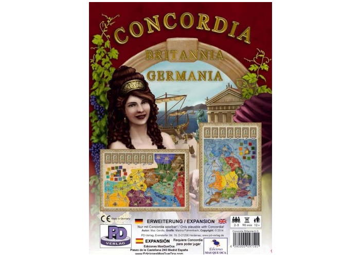 Коробка настільної гри Конкордія: Британія та Німеччина (Concordia: Britannia/Germania) (англ.)