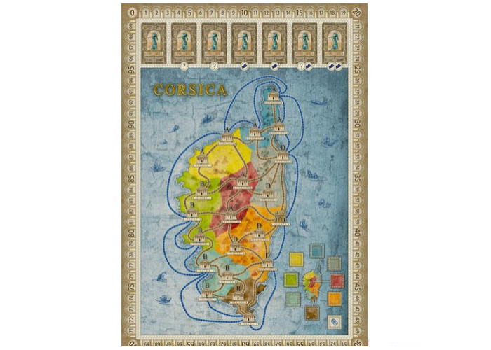 Игровое поле настольной игры Конкордия: Галлия и Корсика (Concordia: Gallia/Corsica) (англ.)
