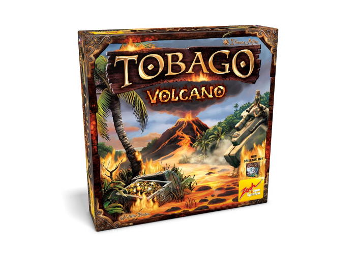 Коробка настільної гри Тобаго: Вулкан (Tobago: Volcano) (англ.)