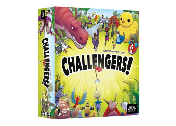 Коробка настольной игры Challengers! Украинское издание