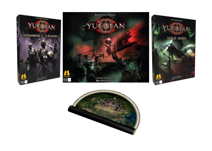 Акционный набор Юкатан: Пакет Kickstarter + Расширение для 5-6 игроков + Одиночный режим + Игровой коврик (англ.)