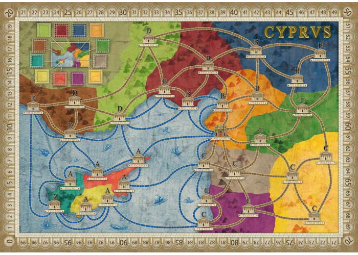 Игровое поле настольной игры Конкордия: Венера (Concordia Venus) (англ.)