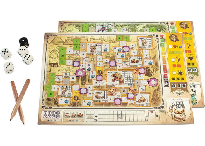 Игровые компоненты настольной игры Подземелья, Кубики и Опасность (Dungeons, Dice & Danger) (англ.)