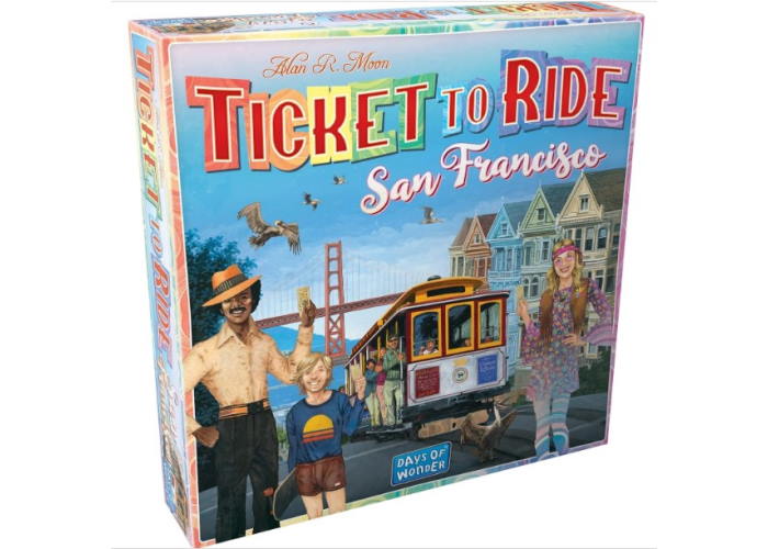 Коробка настольной игры Билет на поезд: Сан-Франциско (Ticket to Ride: San Francisco) (англ.)