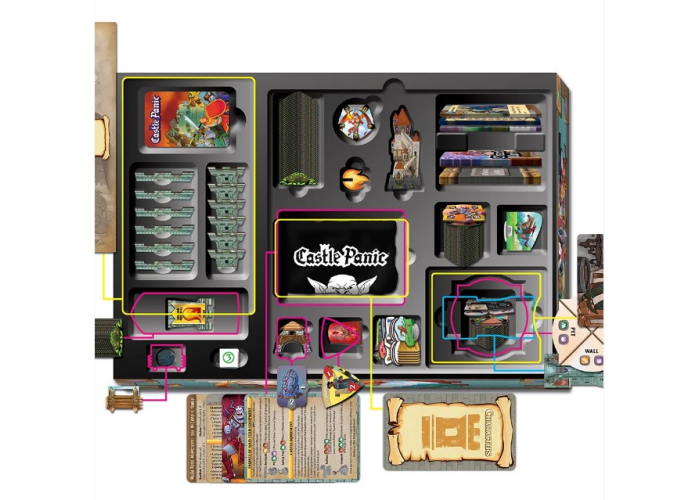 Игровые компоненты настольной игры Паника в замке. Большая коробка (Castle Panic Big Box 2e) (англ.) 