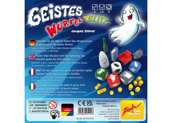 Настільна гра Привид Розумака: Блискавка (Geistesblitz Wurfelblitz) (англ.)