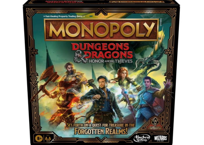 Коробка настольной игры Монополия D&D: Честь злодеев (Monopoly Dungeons & Dragons: Honor Among Thieves) (англ.)