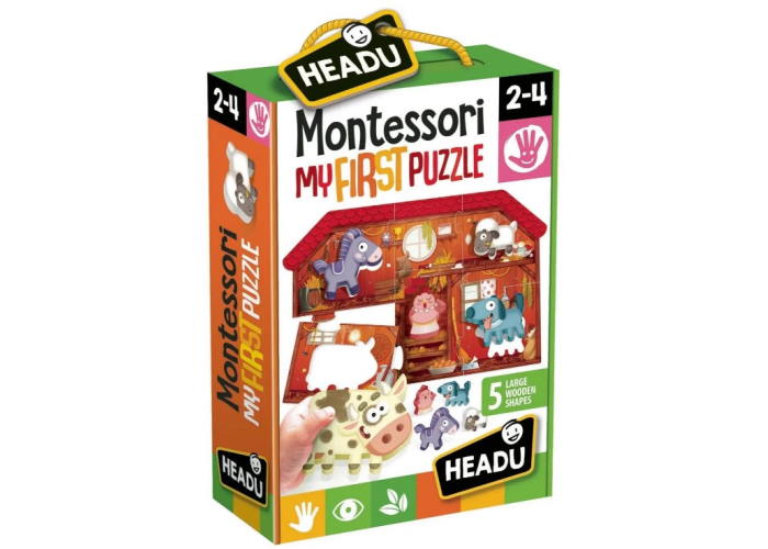 Настольная игра Мой первый пазл Монтессори. Ферма (First Puzzle Montessori. The Farm)