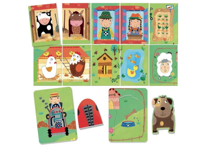 Настольная игра Монтессори. Ферма и её жители (Montessori. Flashcards: Farm Discovery)