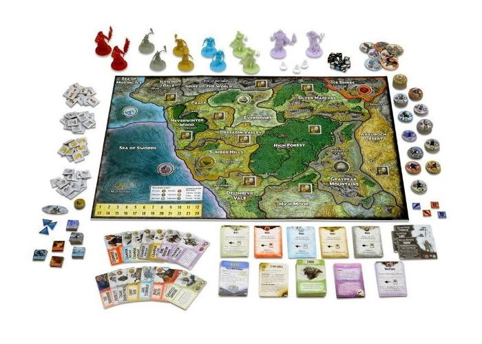 Компоненты настольной игры Подземелья и Драконы: Атака гигантов (англ.)