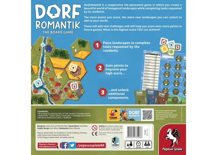 Настольная игра Dorfromantik. Фермерские Приключения (Dorfromantik: The Board Game) (англ.)
